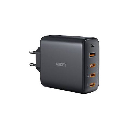 Aukey Pa-b7s-bk 100w Dört Bağlantı Noktalı Pd Gan Duvar Şarj Cihazı Uyumlu