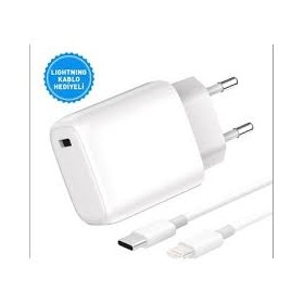 Intouch Smarty Pd 25 W Type-C To Lightning Kablolu Seyahat Şarj Adaptörü Beyaz (iPhone Modelleri İçin Uygundur.)