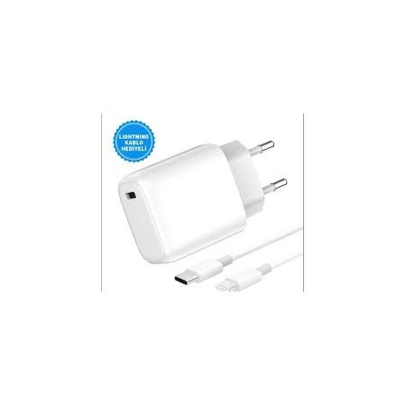 Intouch Smarty Pd 25 W Type-C To Lightning Kablolu Seyahat Şarj Adaptörü Beyaz (iPhone Modelleri İçin Uygundur.)