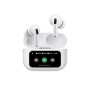 TW8 Soundcraft ANC/ENC Destekli Dokunmatik Dijital Ekranlı Bluetooth 5.4 TWS Kulak içi Kulaklık Beyaz